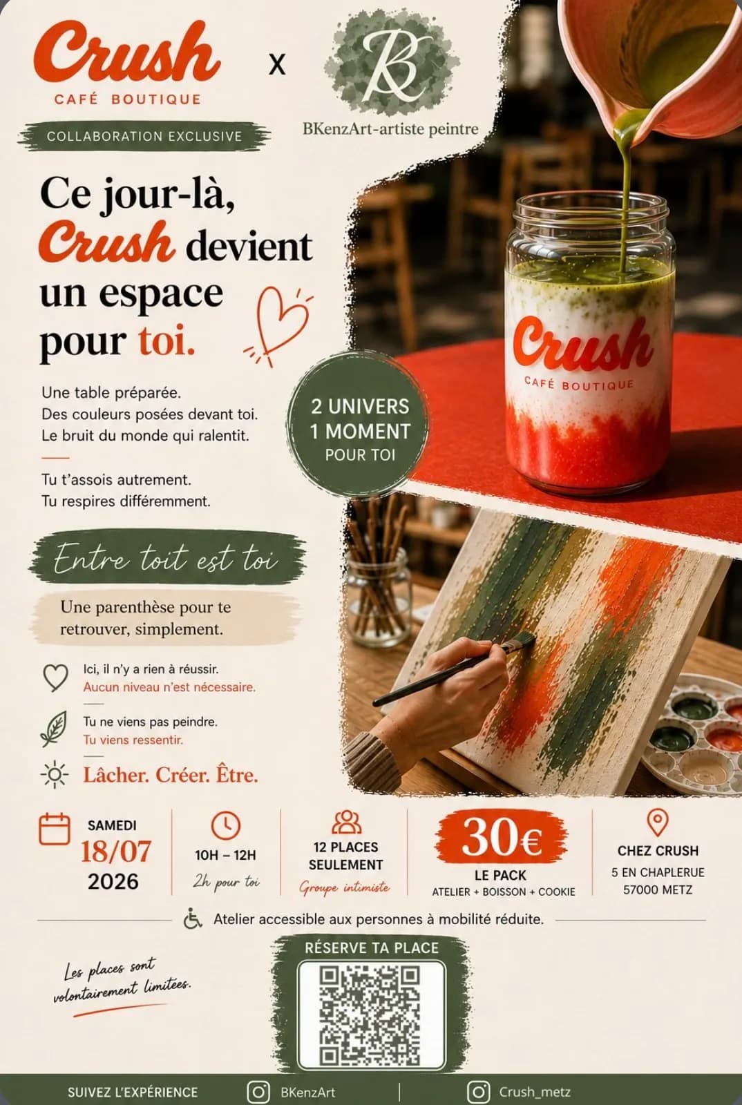 Atelier peinture au Crush Café-Boutique à Metz