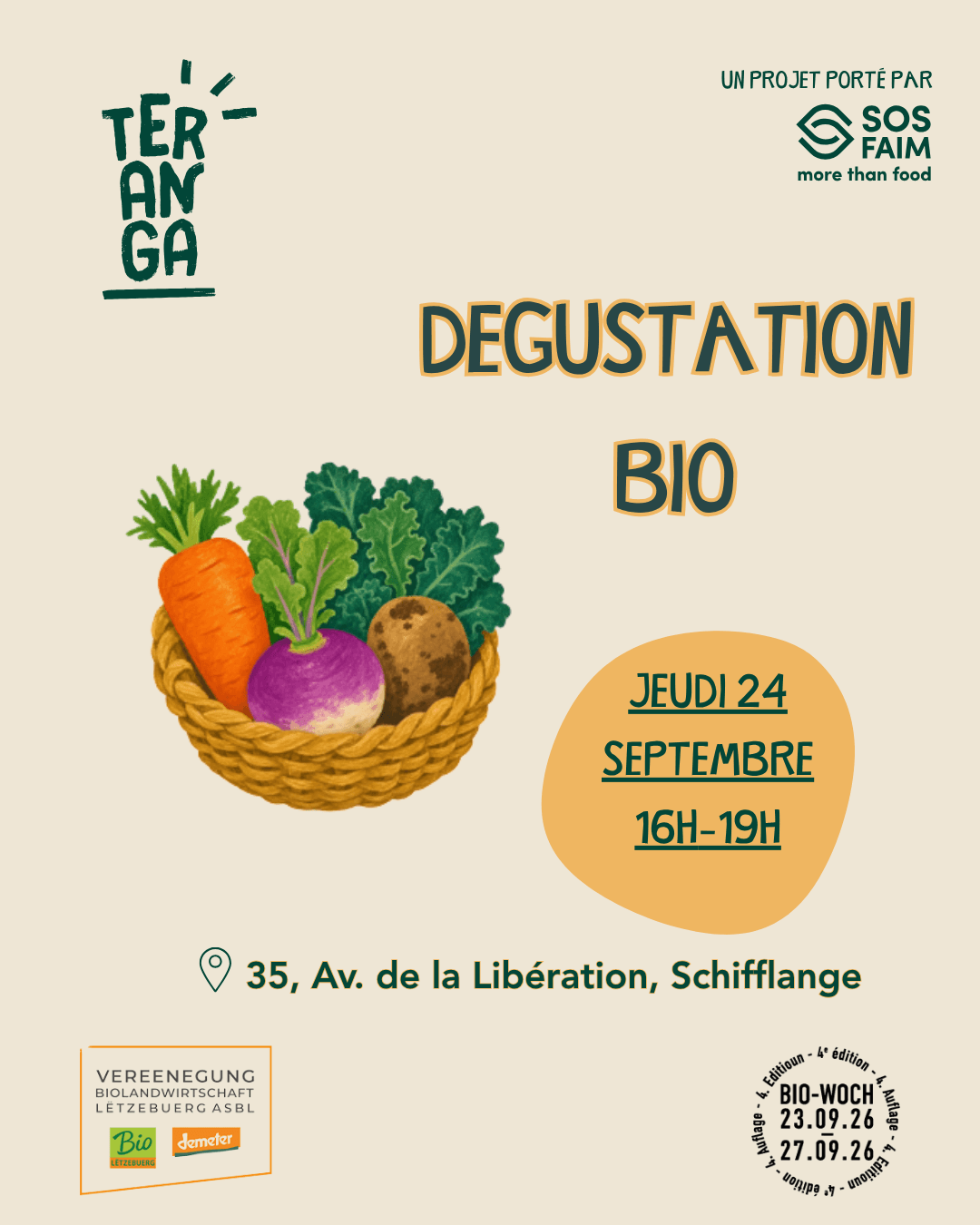 Dégustation 100 % bio pour la Bio Woch !