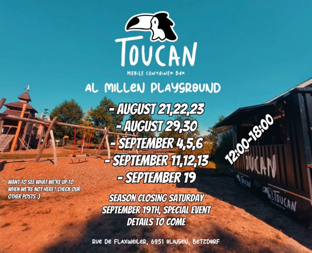 Toucan au terrain de jeux Al Millen