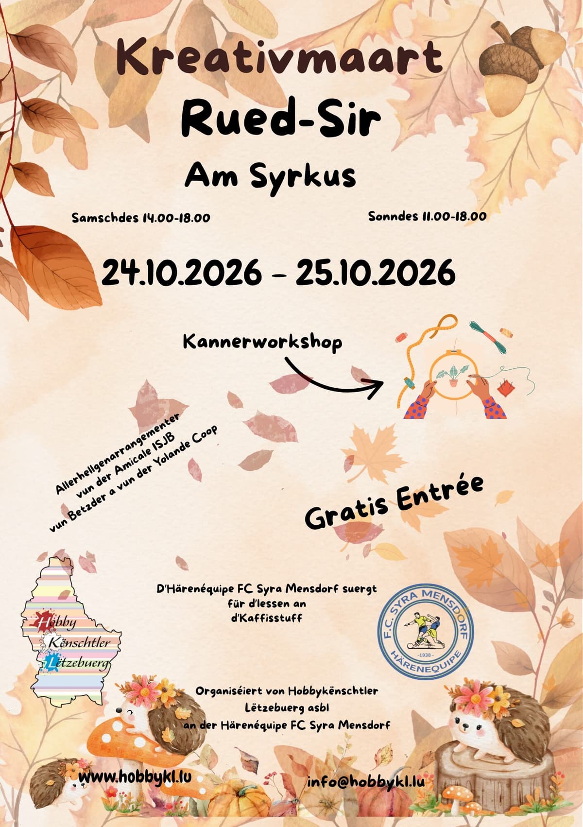 Marché créatif au Syrkus à Roodt-sur-Syre