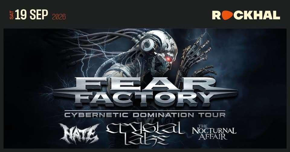 Fear Factory at Rockhal, with Crystal Lake, Hate, The Nocturnal Affair