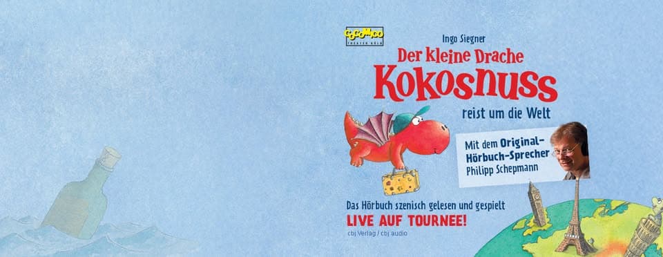 Der kleine Drache Kokosnuss travels around the world - Live Audiobook COCOMICO Theater