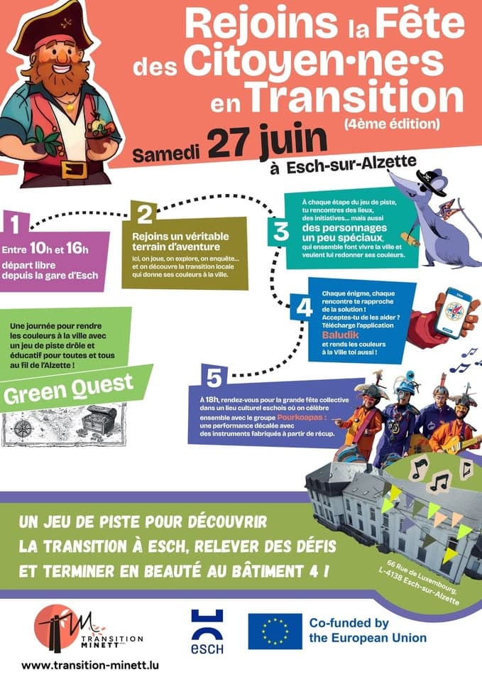 4e Fête des citoyen·ne·s en transition - un grand jeu de piste pour découvrir la transition eschoise