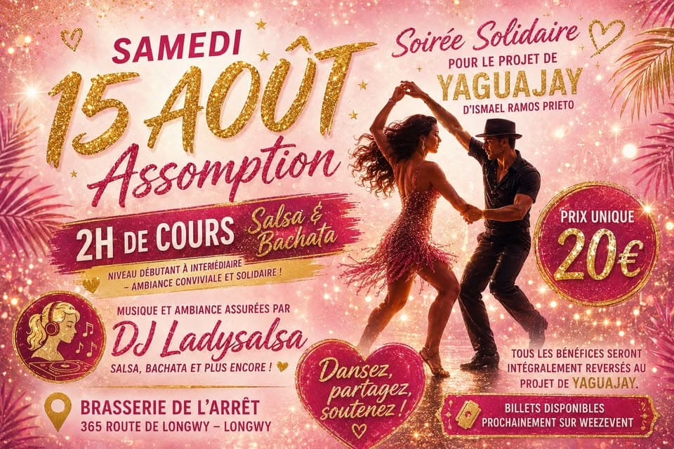 Journée solidaire (jour férié) / 2h de cours de danse / DJ Ladysalsa