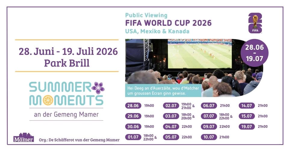 FIFA World Cup 2026 - Diffusion publique au Parc Brill