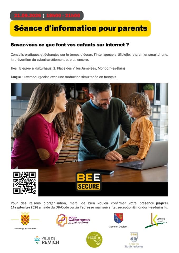 BEE SECURE - Information evening for parents