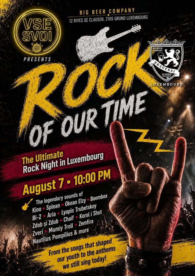 Rock of Our Time • The Ultimate Rock Night in Luxembourg • Big Beer Company Luxembourg