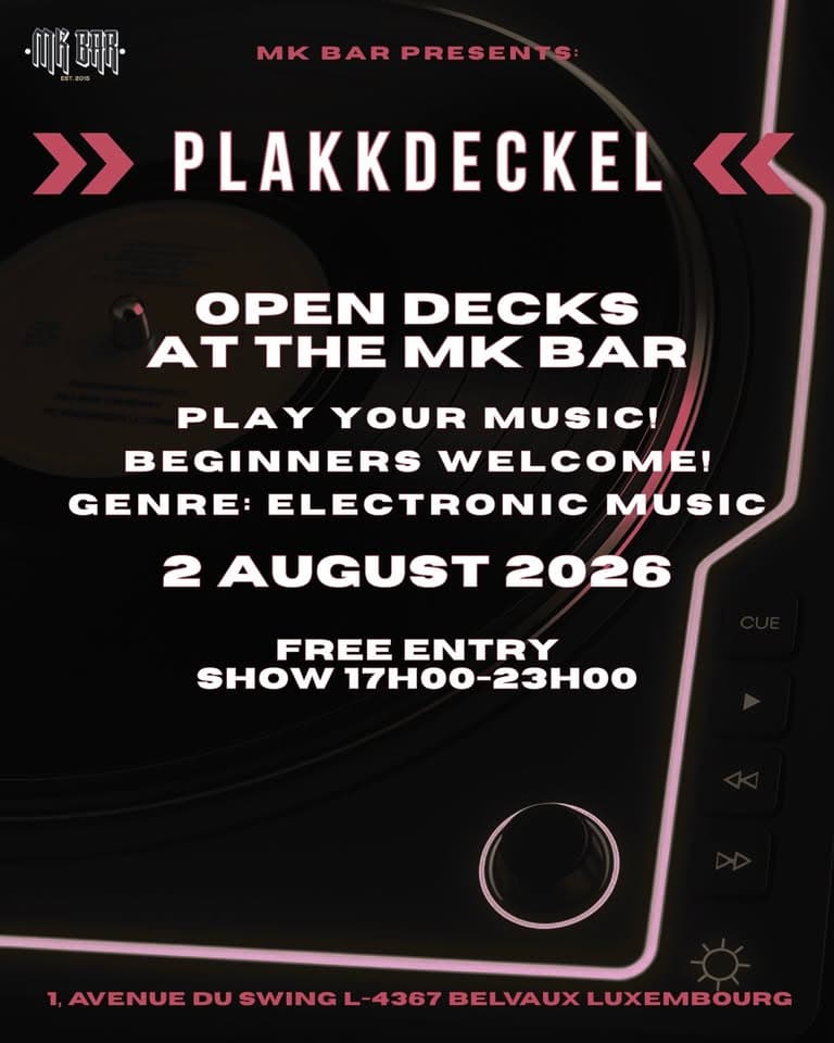 Plakkdeckel - open decks at MK Bar