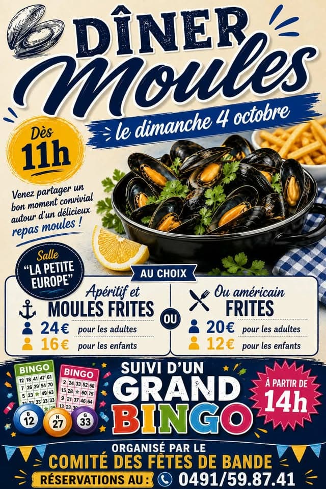 Mussels dinner in Bande
