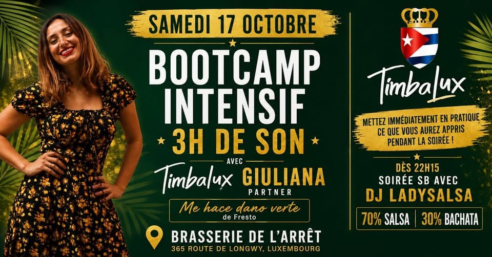 Special SB event! Exclusive 3-hour Son bootcamp with Timbalux, Giuliana and partner