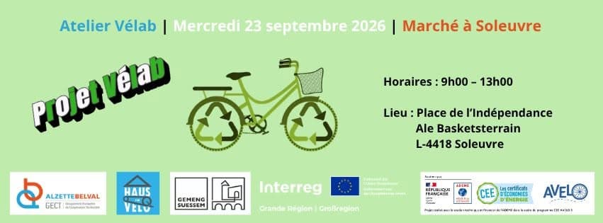 Atelier de collecte et de réparation pour vélos à Soleuvre (projet Vélab)