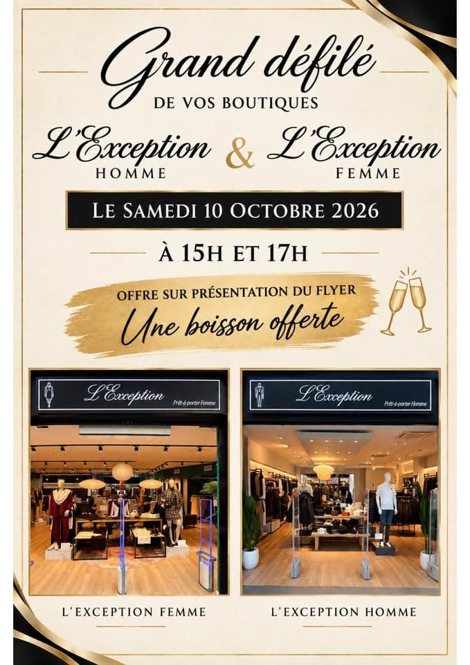 Grand défilé des boutiques L’Exception Homme & Femme