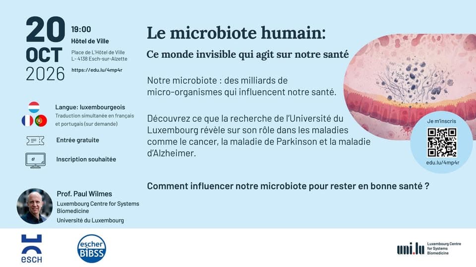 Conférence — Le microbiote : comment ce monde invisible influence notre santé