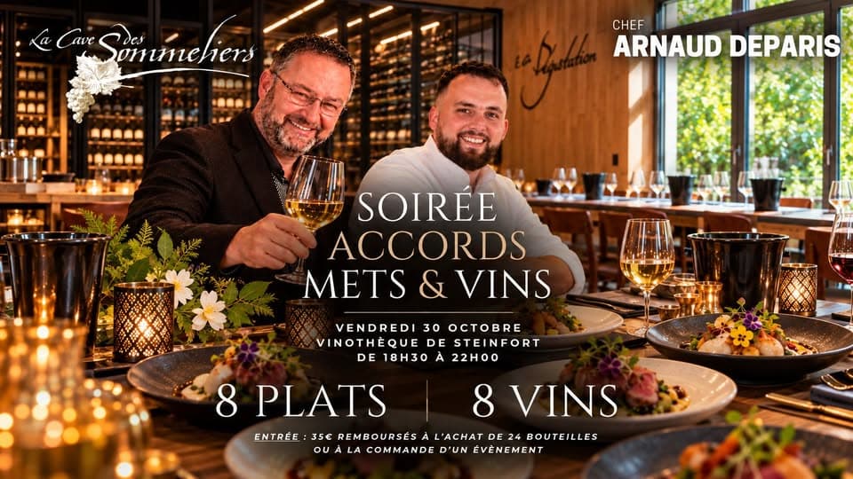 Soirée accords mets & vins : Chef Arnaud Deparis