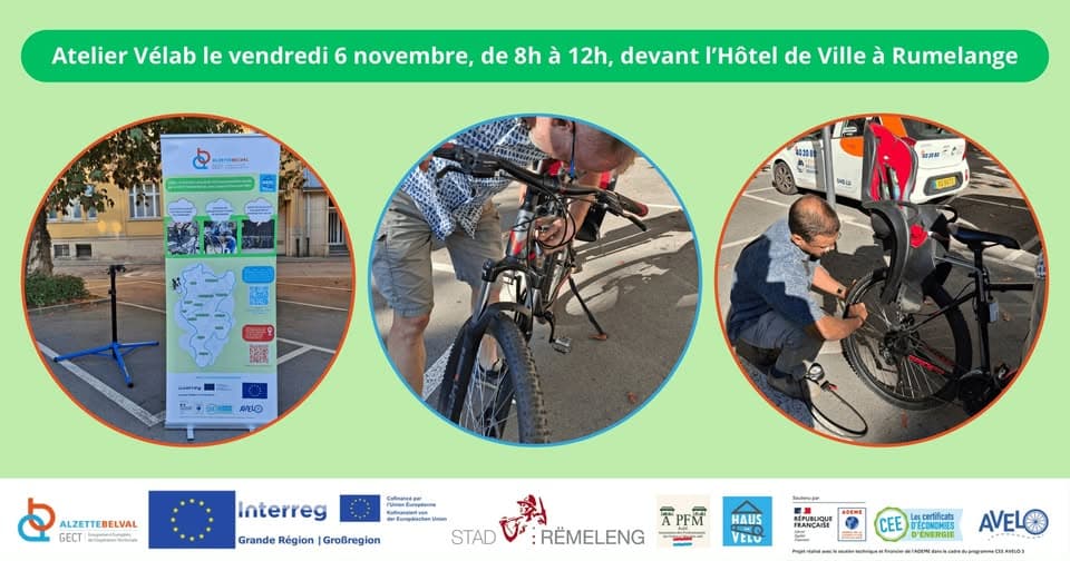 Atelier de collecte et de réparation de vélos à Rumelange (projet Interreg Vélab)