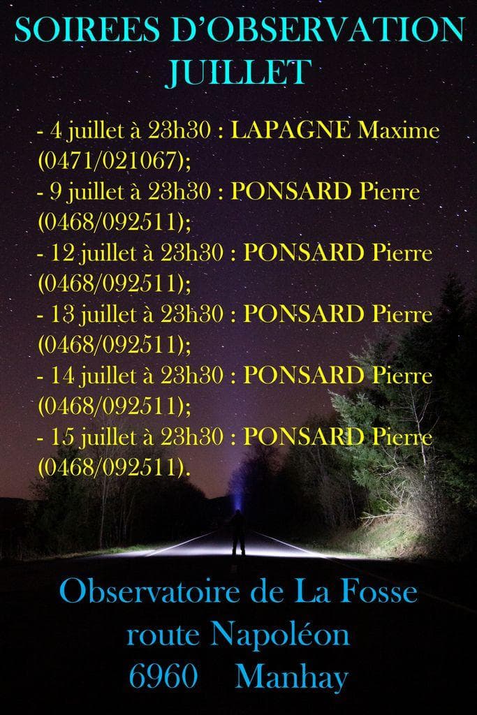 Soirées d'observation