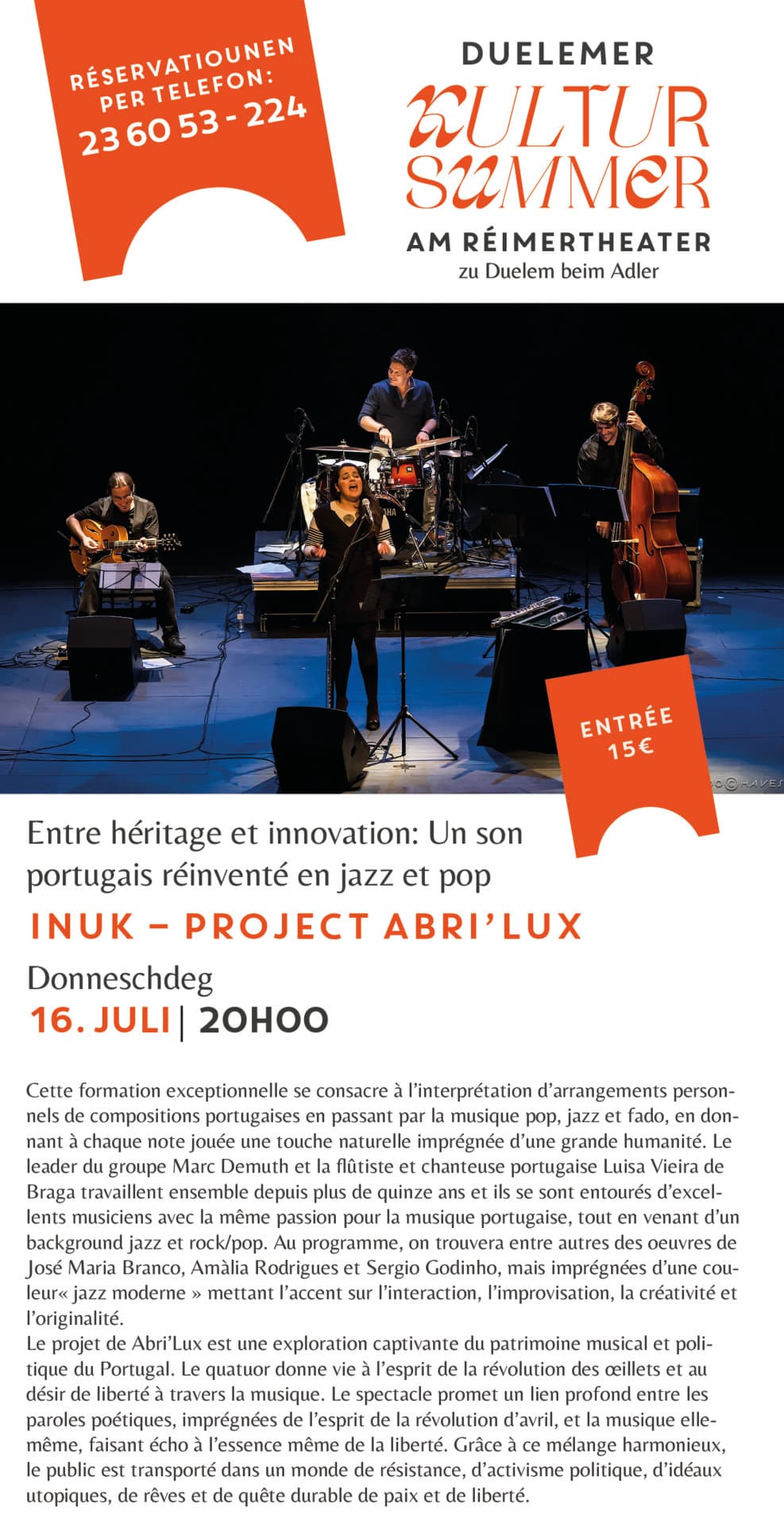 INUK – Project Arbi’Lux Entre héritage et innovation : Un son portugais réinventé en jazz et pop