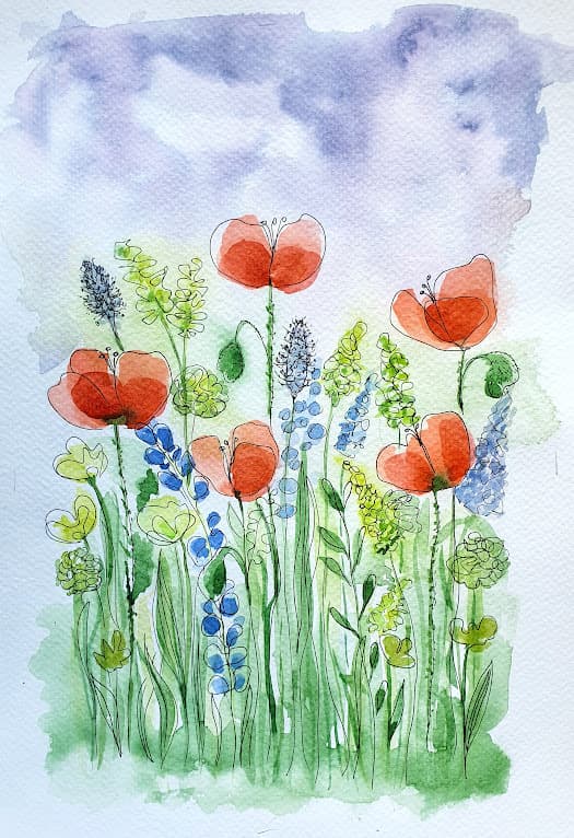 Aquarelles : atelier parents-enfants