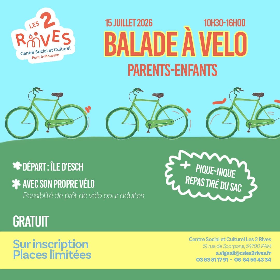 Parents-Children Bike Ride – Wednesday, July 15, 2026