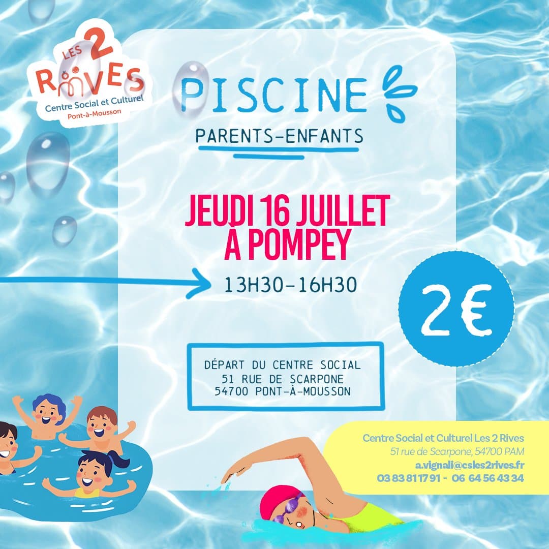Sortie piscine parents-enfants à Pompey