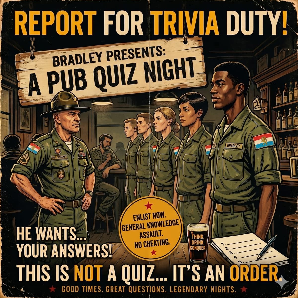 Quiz au pub de Bradley