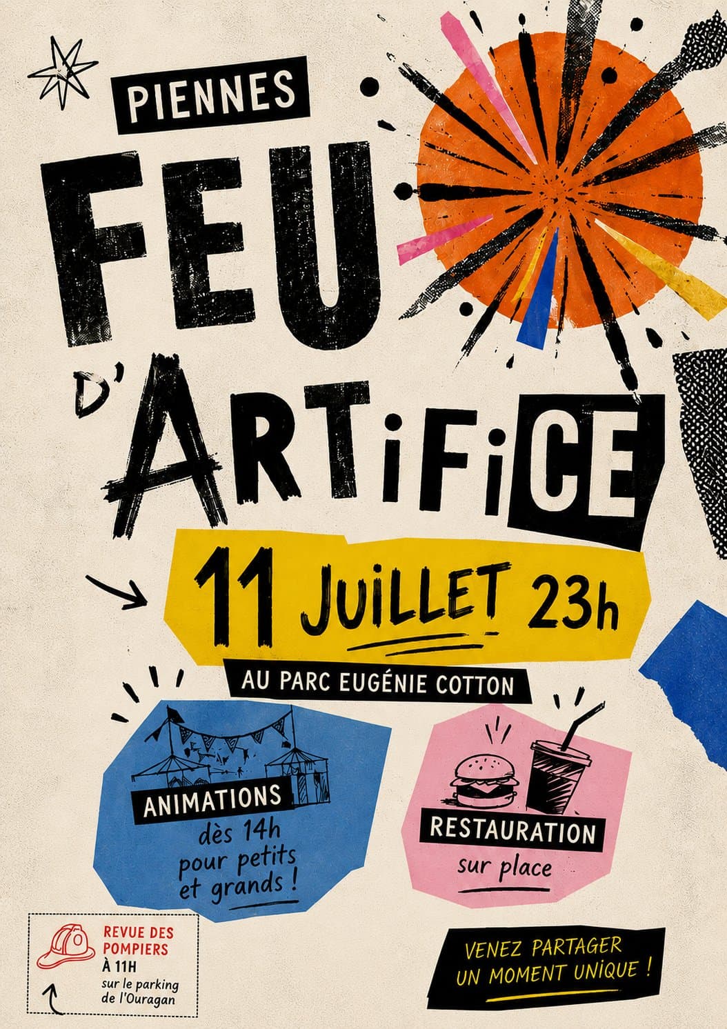 Feu d'artifice à Piennes