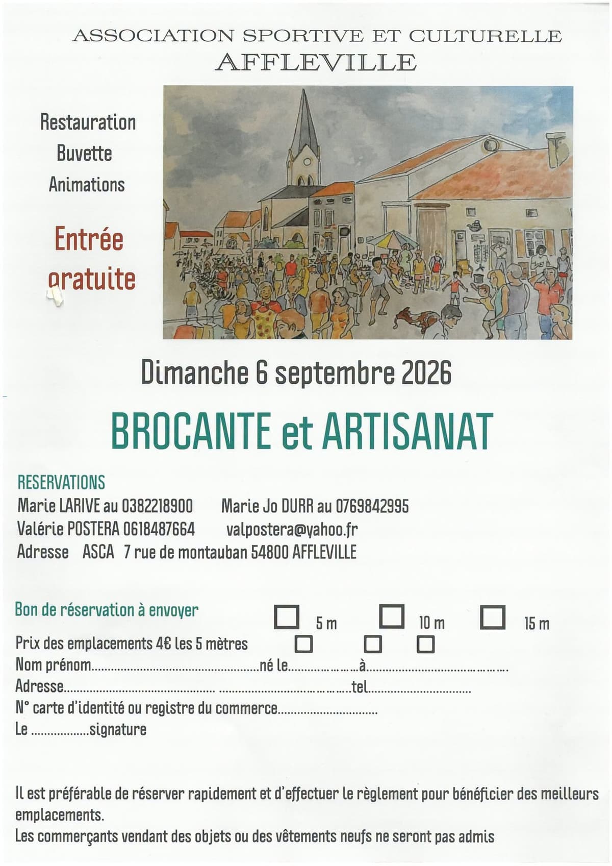 Brocante à Affléville
