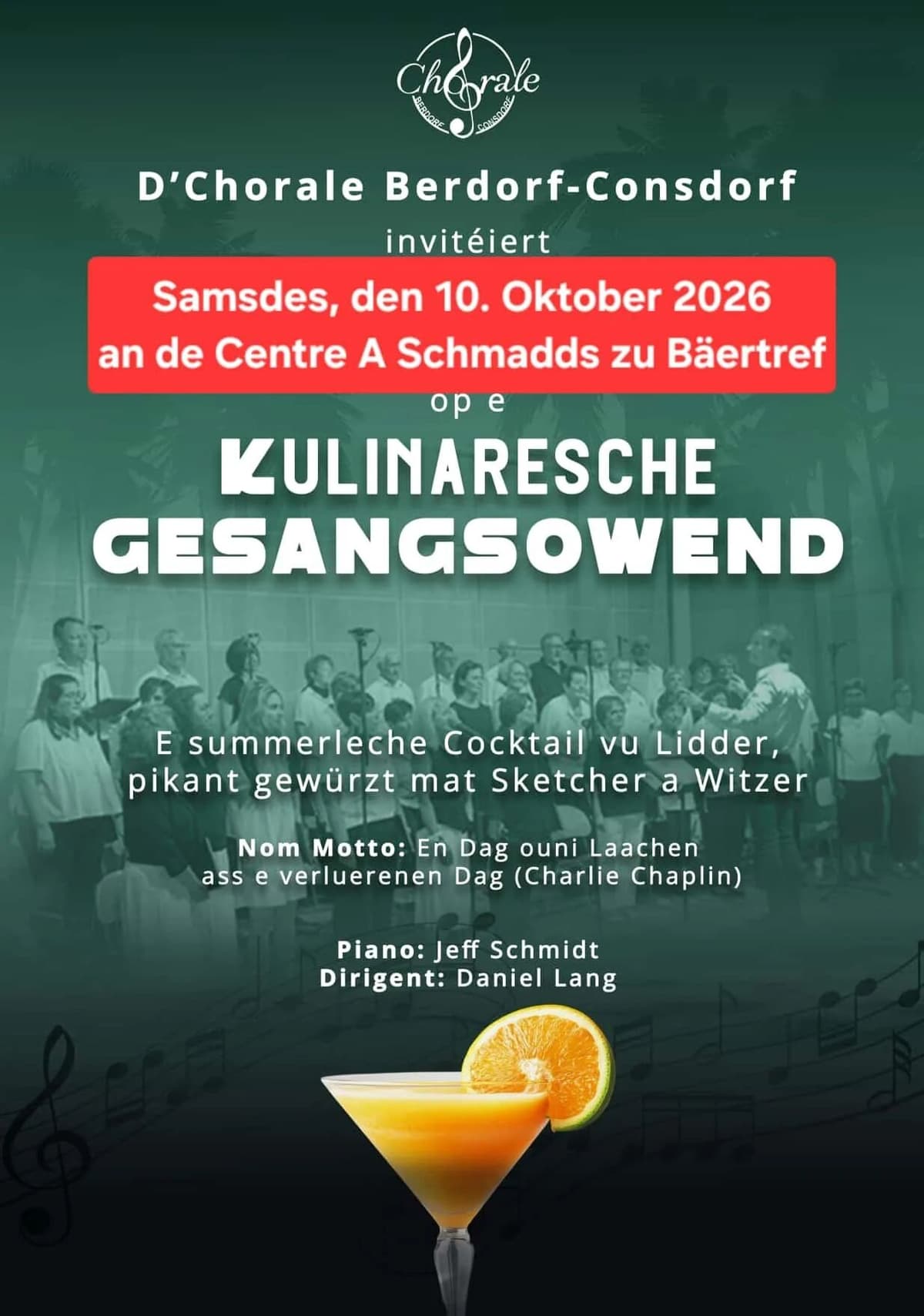 Culinary singing evening