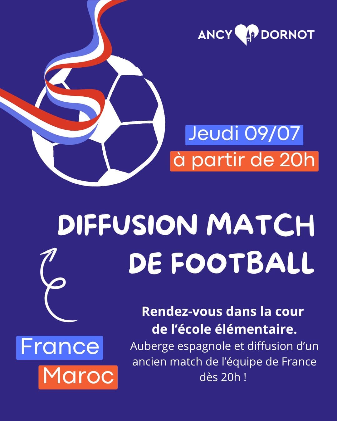 Diffusion du quart de finale de la Coupe du Monde – France / Paraguay