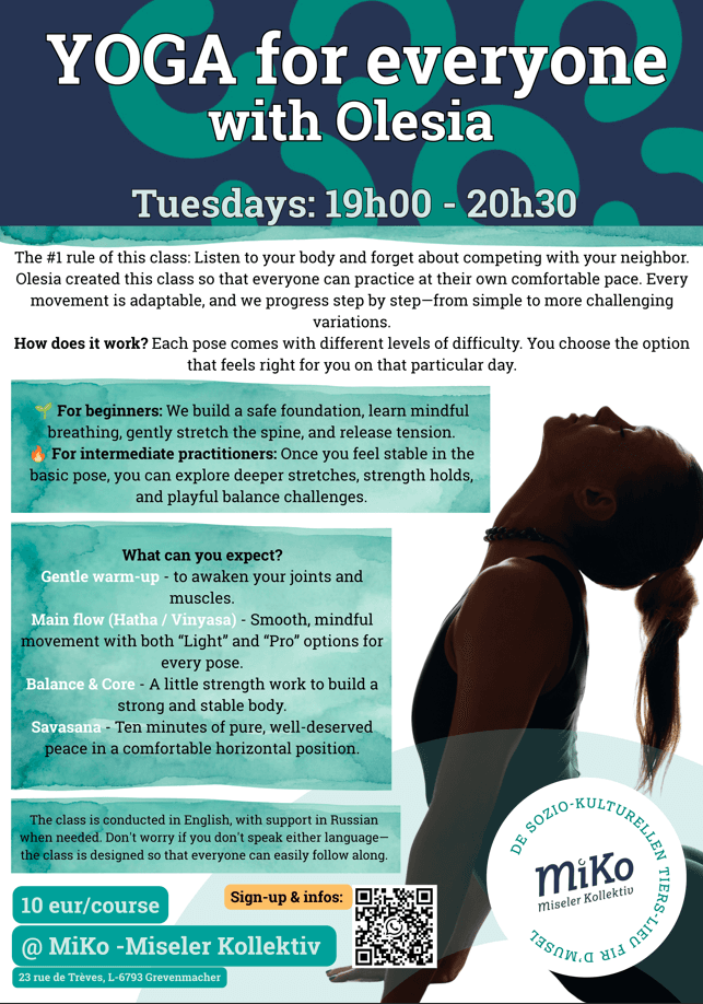 Yoga for everybody with Olesia