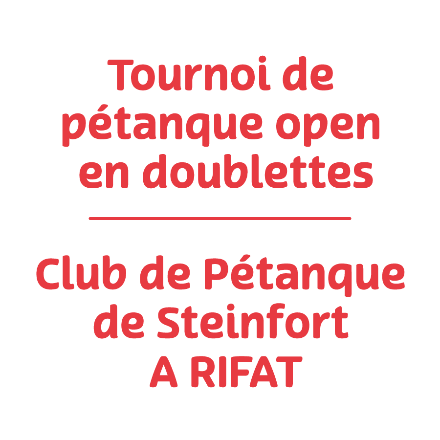Open doubles pétanque tournament