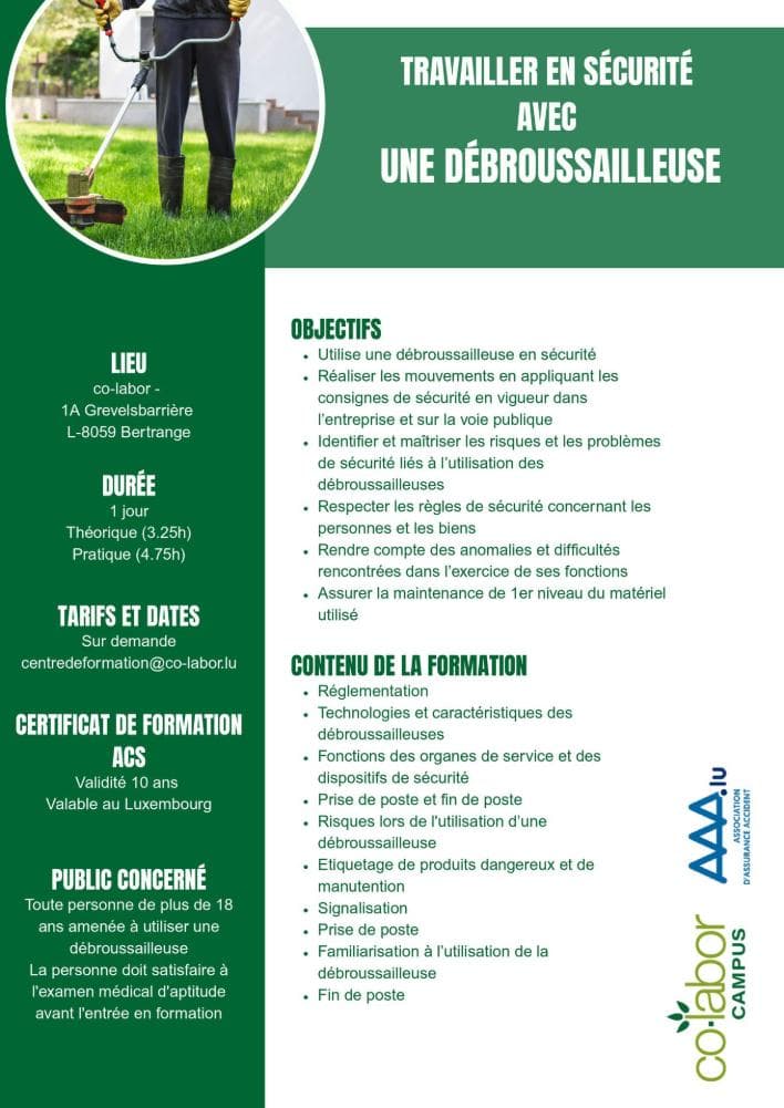 Formation débrousailleuse