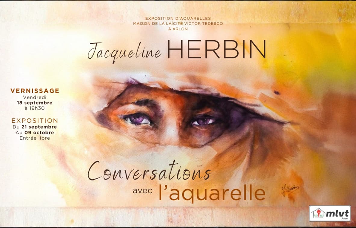 Opening of Jacqueline Herbin’s exhibition: “Conversation avec l’aquarelle”