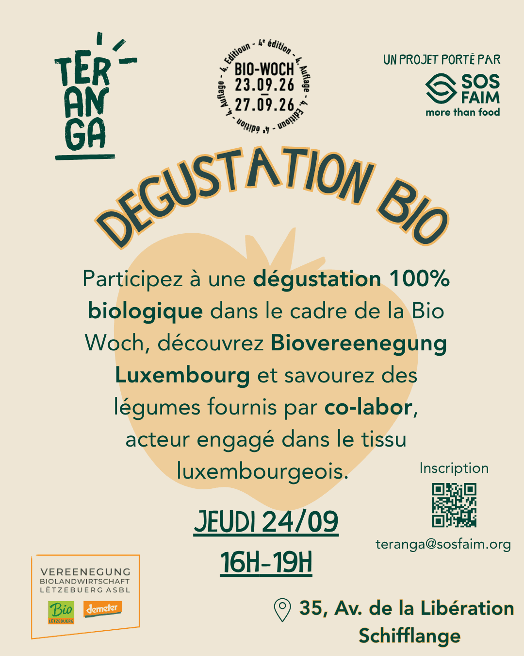 Dégustation bio by Teranga