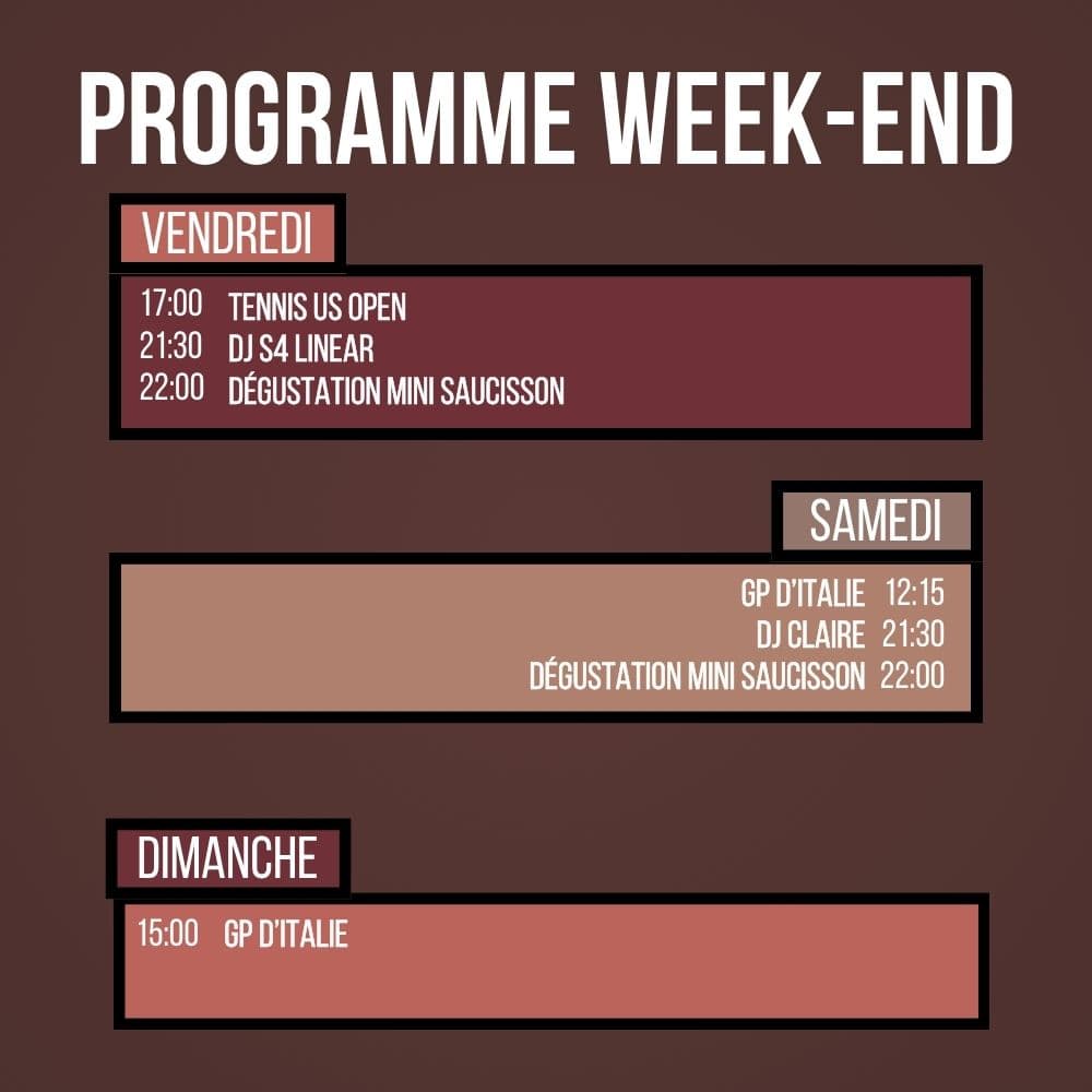 Weekend programme