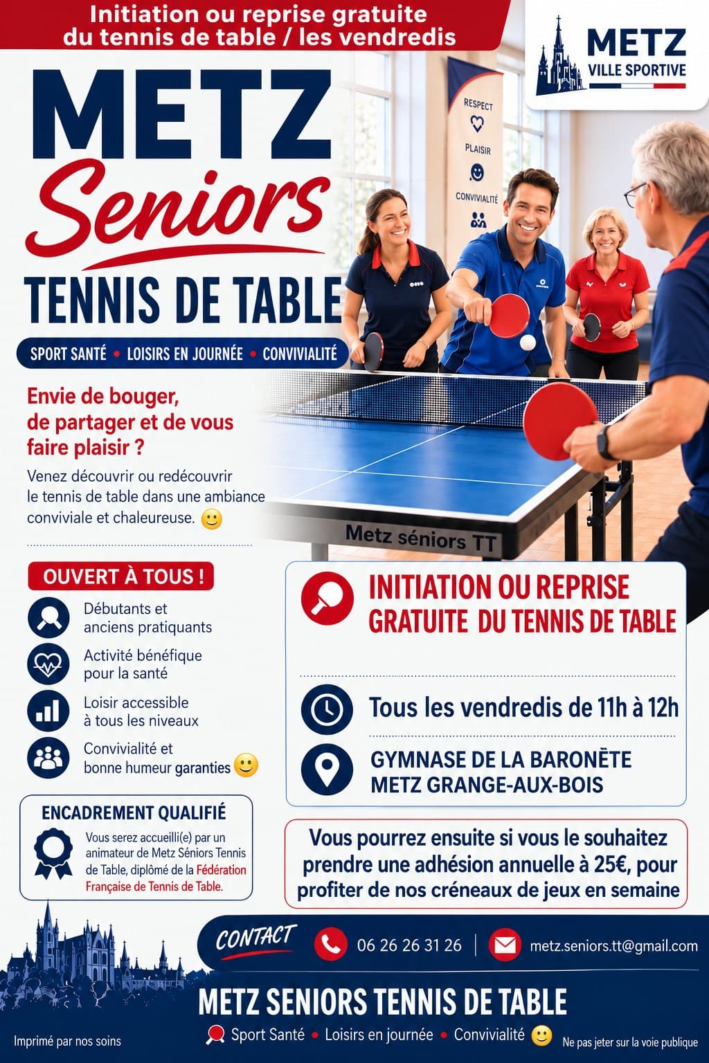 Initiation tennis de table