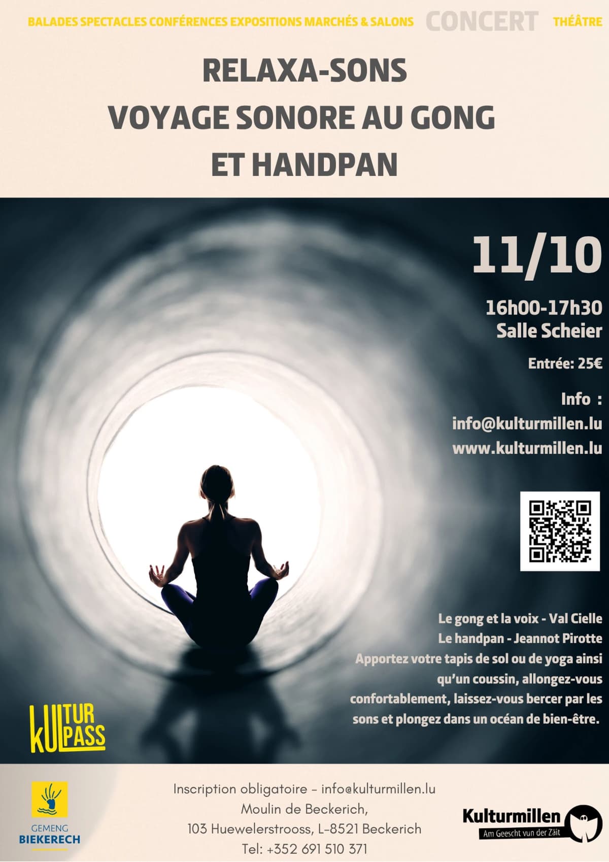 Relaxa-sons : voyage sonore au gong et handpan