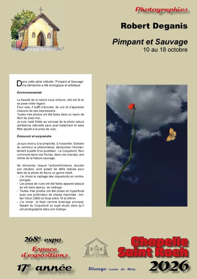 Photography exhibition – Robert Deganis: Pimpant et Sauvage