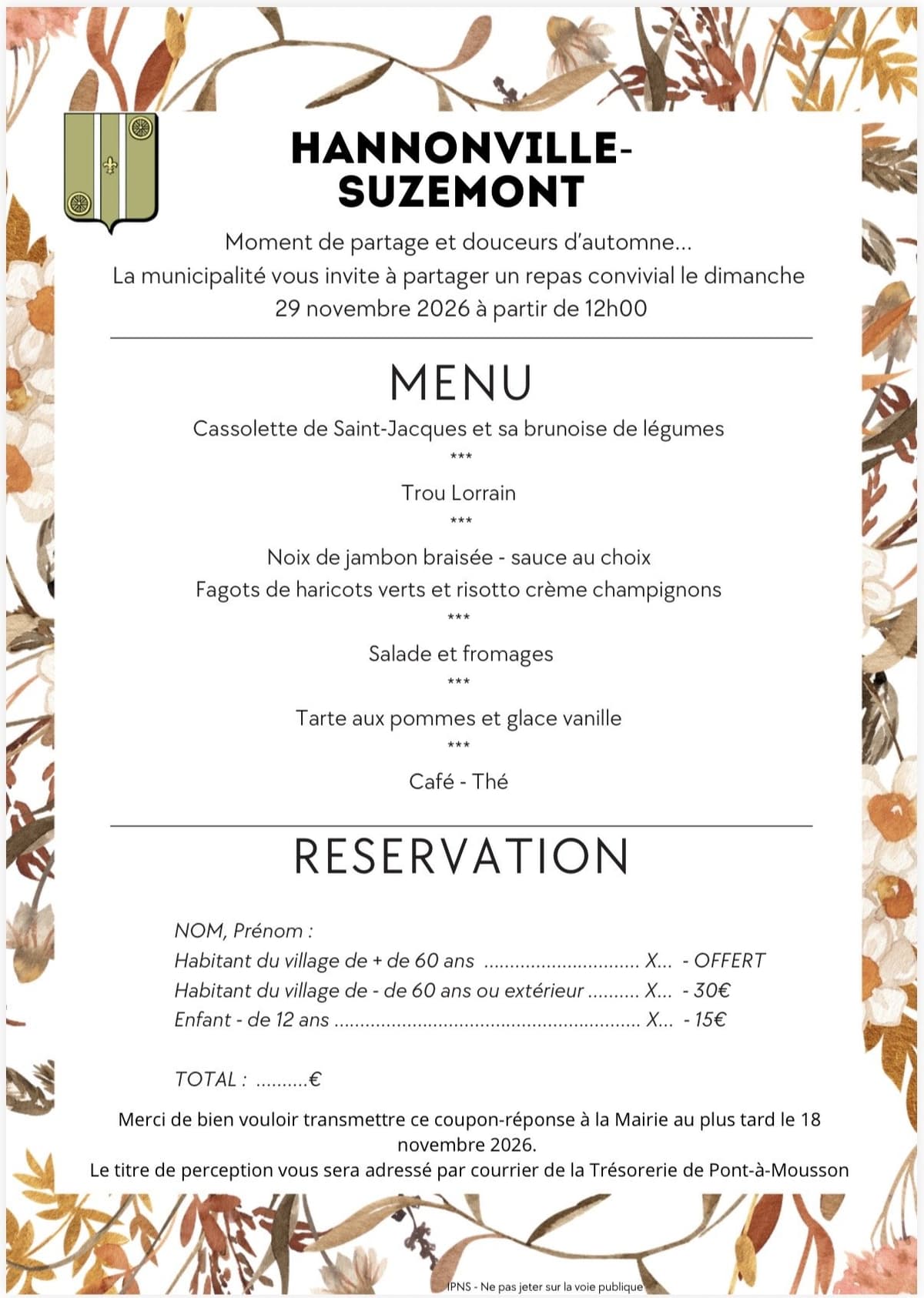 Meal for seniors
