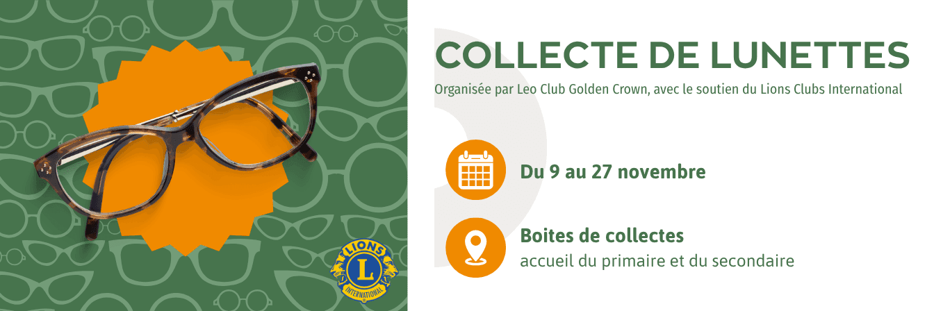 Collecte de lunettes