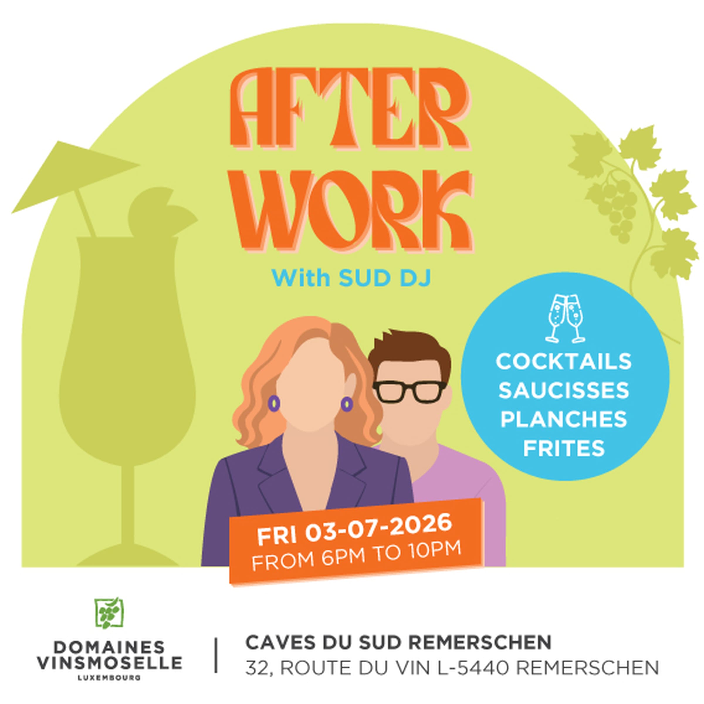 Don't miss the after-work event with Sud DJ!