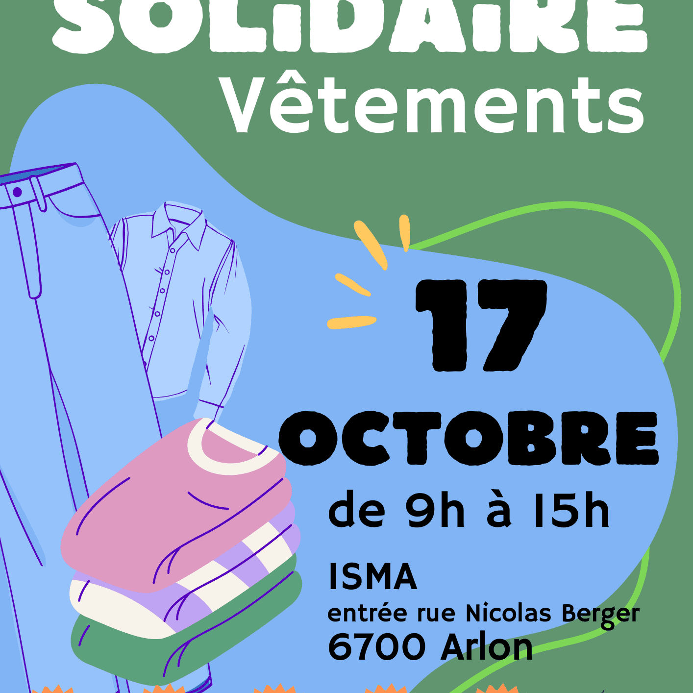 Vente solidaire de vêtements