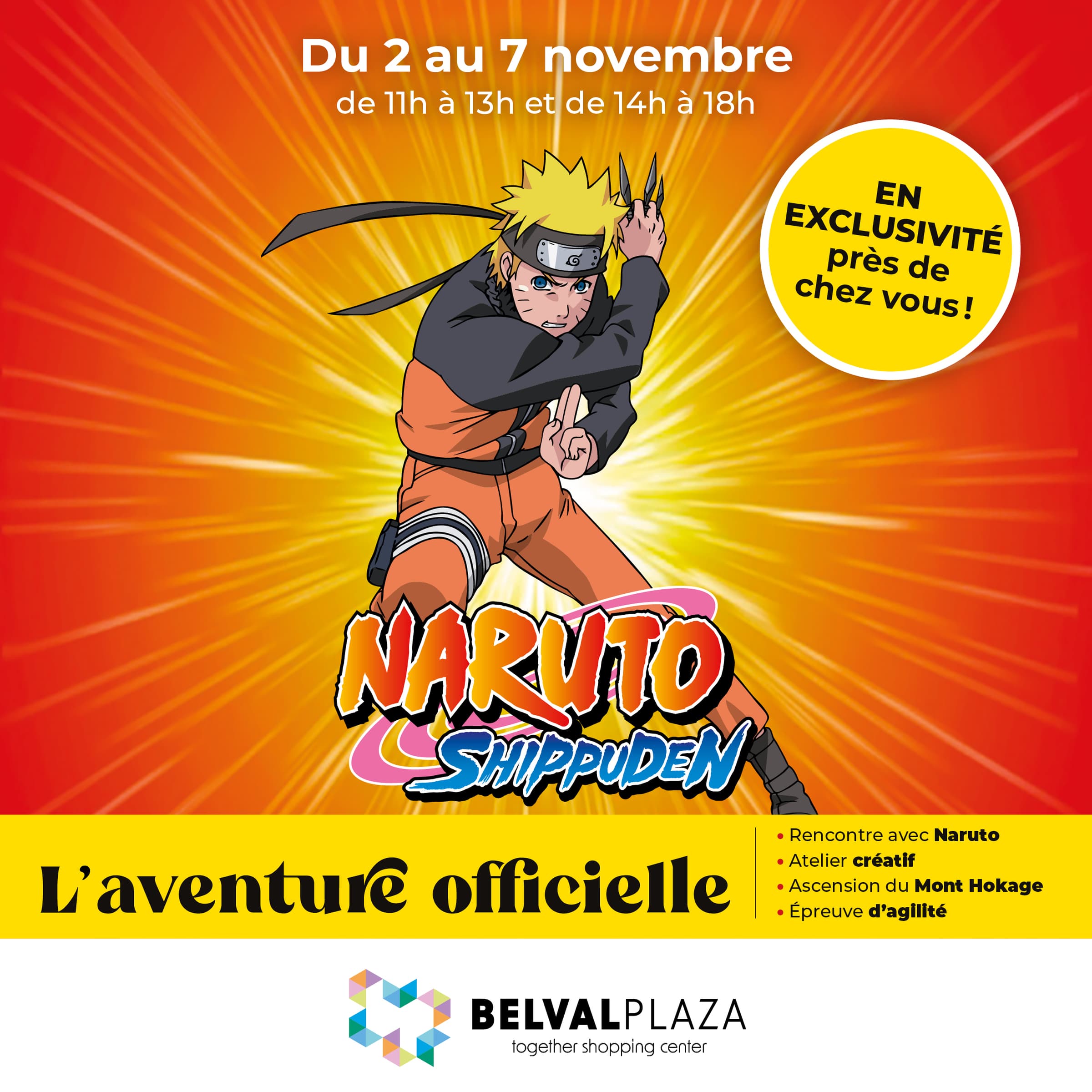 Naruto arrives at Belval Plaza: a free ninja adventure for the whole family!