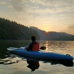Kayaking in the early morning