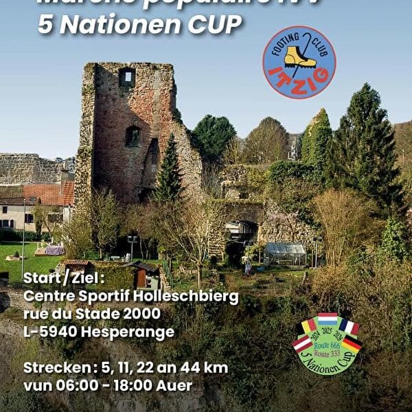 HESPERANGE (Footing Club Itzig) FLMP IVV Randonnée + Marathon 5 Nations Cup + Semi-Marathon