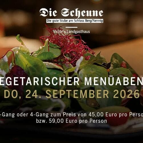 Vegetarian menu evening at Victor's Landgasthaus Die Scheune