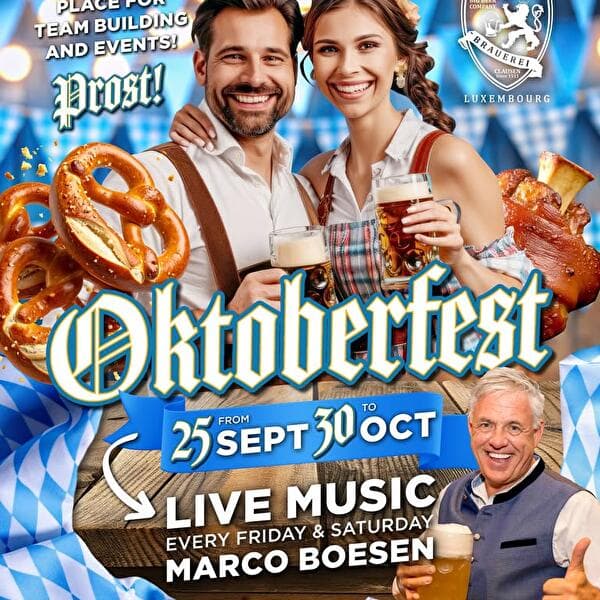 Oktoberfest 2026 – live music with Marco Boesen – Big Beer Company Luxembourg