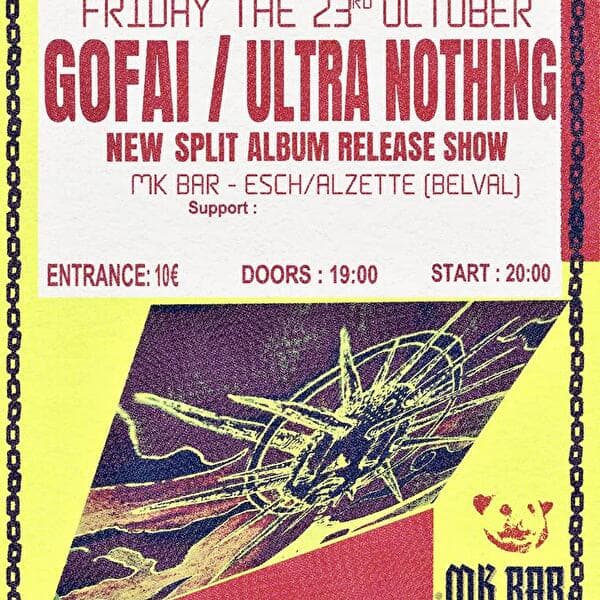 Sortie du split vinyle de GOFAI & ULTRANOTHING au MK Bar