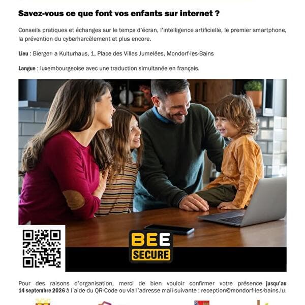 BEE SECURE - Soirée d'information pour parents