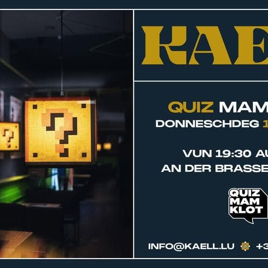 Quiz mam Klot at Brasserie Kaell